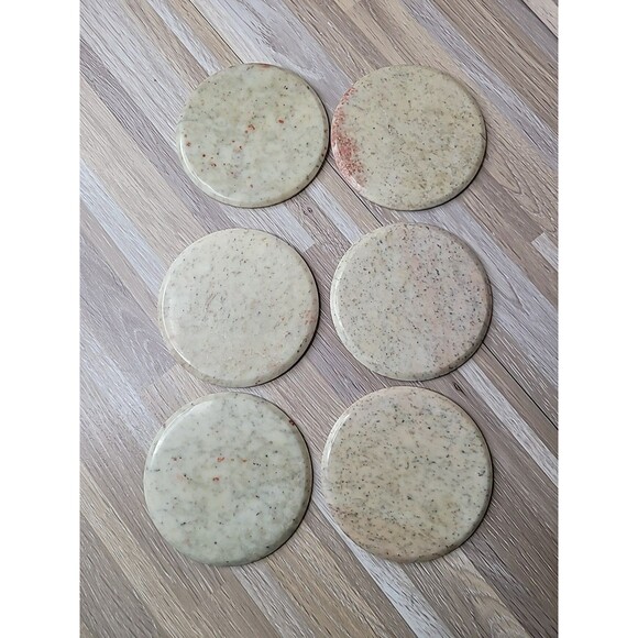 Soft Stone Coaster 6 Piece‎ Set Florial & Leaf Pattern Coaster Drinkware Barware - Picture 7 of 8